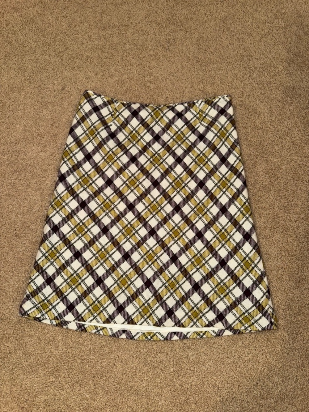 Pendleton Plaid Wool A-Line Skirt Petite 8